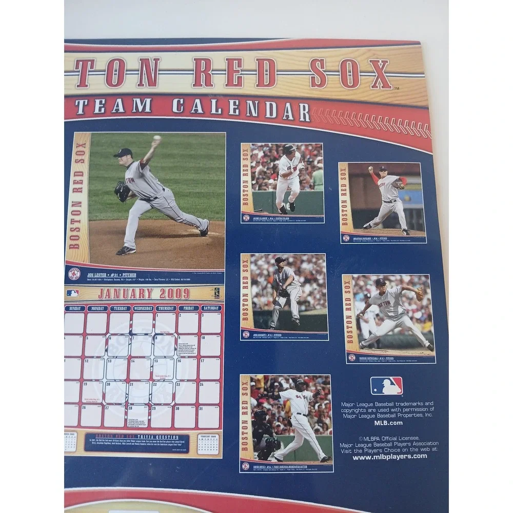 Boston Red Sox 2009 Team Calendar Turner Licensing MLB Baseball Memorabilia